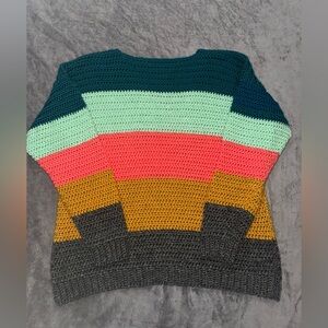 Handmade knit sweater
Size unknown appears to be a large
